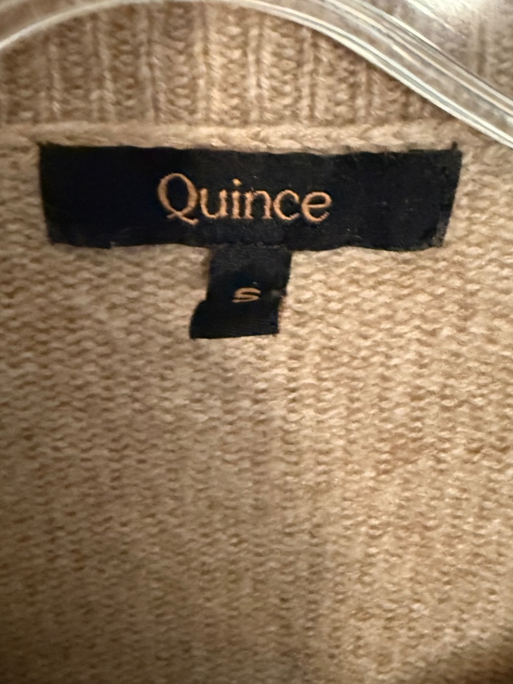 Quince Mongolian Cashmere Boxy Crewneck Sweater Size Small Oatmeal - Picture 6 of 8